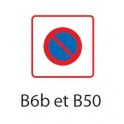 PANNEAU DE SIGNALISATION B6b et B50